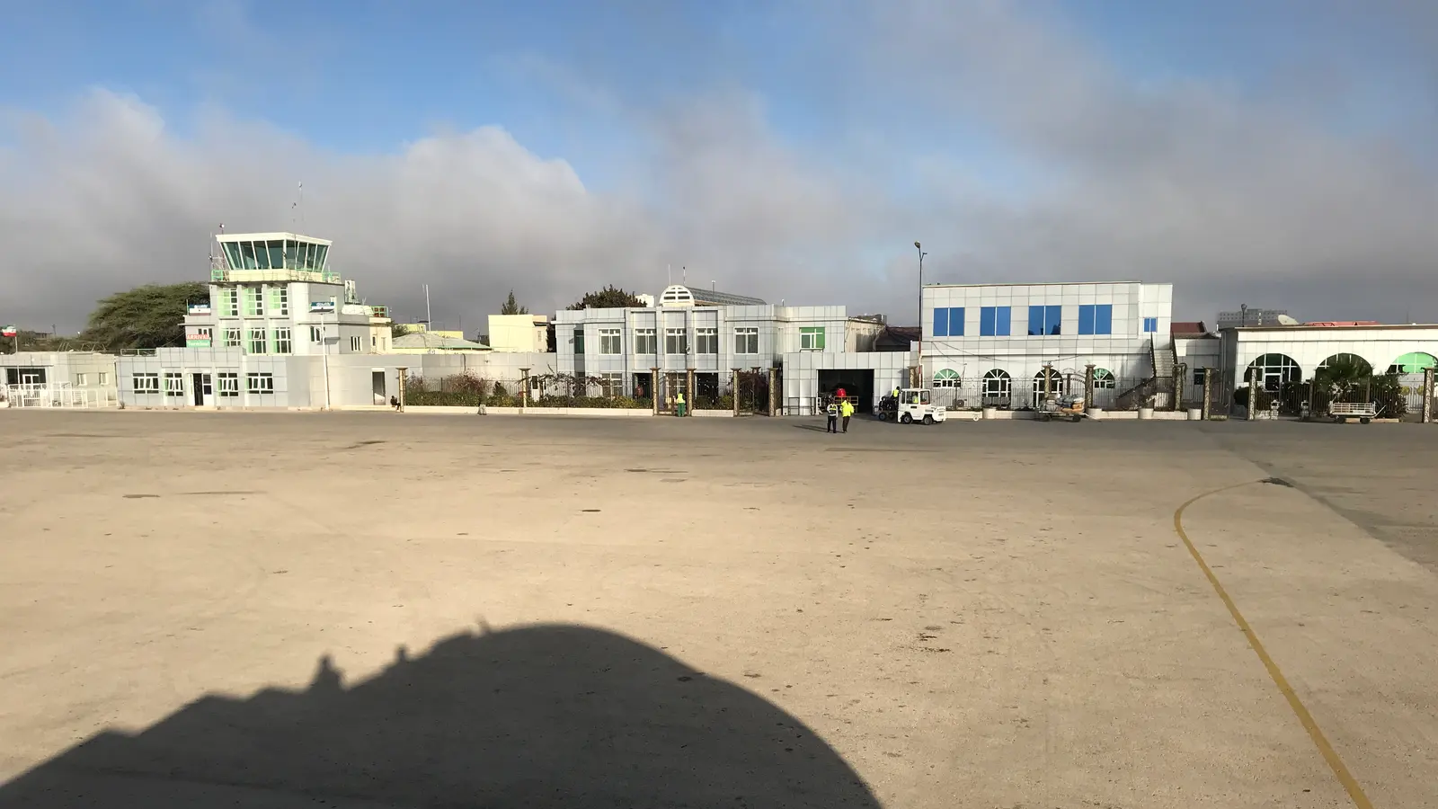 The terminal and control tower of Hargeisa's Egal International Airport in 2020